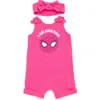 Marvel Spider-man Avengers Sleeveless Romper Headband Set In Red