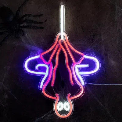 Marvel Spider-man Hanging Led Neon Wall Light Lamp In Multi