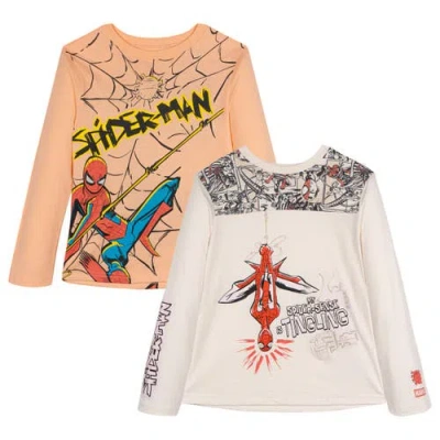 Marvel Kids'  Spider-man 2-piece Long Sleeve T-shirt Set In Brown