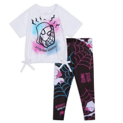 Marvel Kids'  Spider-man 2-piece T-shirt And Leggings Set In White