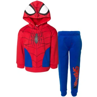 Marvel Kids'  Spider-man Cosplay Fleece Hoodie And Pants Set In Multi