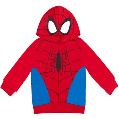 Marvel Kids'  Spider-man Cosplay Fleece Pullover Hoodie In Red
