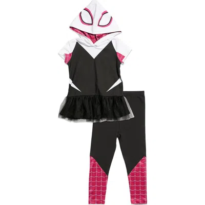 Marvel Kids'  Spider-man Cosplay Hooded Tee And Leggings Set In Multi