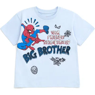 Marvel Kids'  Spider-man Graphic Short Sleeve T-shirt In Blue