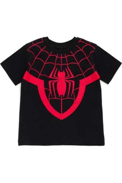 Marvel Babies'  Spider-man Short Sleeve T-shirt In Black