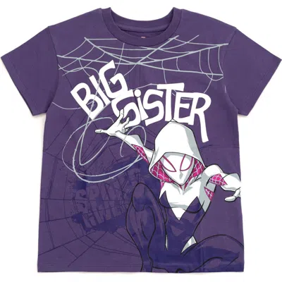 Marvel Kids'  Spider-man Short Sleeve T-shirt In Purple