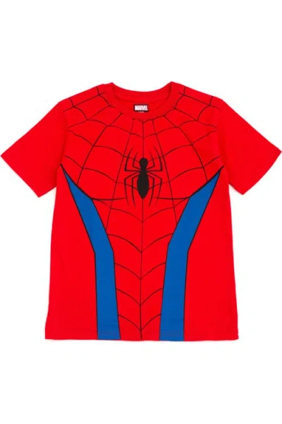 Marvel Kids'  Spider-man Short Sleeve T-shirt In Red