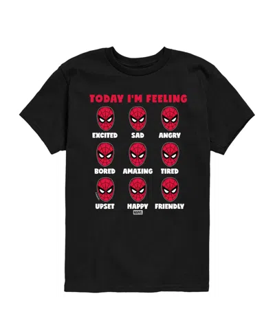 Marvel Kids' Spider-man Today I'm Feeling Moods Youth Boys' 8-20 Short-sleeve Graphic T-shirt In Black