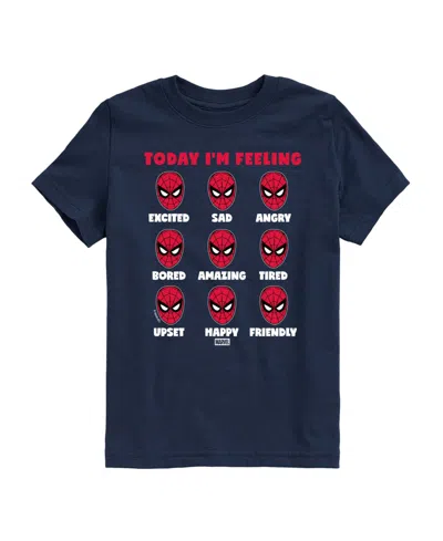 Marvel Kids' Spider-man Today I'm Feeling Moods Youth Boys' 8-20 Short-sleeve Graphic T-shirt In Gray