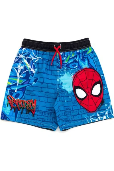 Marvel Kids'  Spider-man Upf 50+ Swim Trunks In Blue