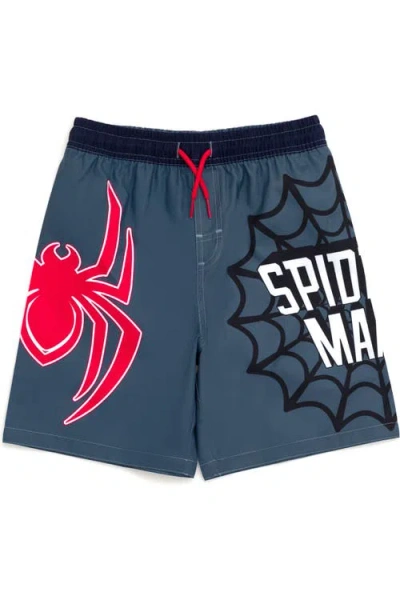 Marvel Kids'  Spider-man Upf 50+ Swim Trunks In Blue