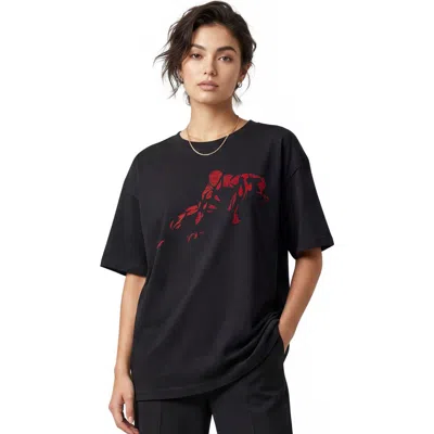 Marvel: Spider-man Marvel Spider-man Vintage Red Wraith Shadow Pose Graphic T-shirt In Black