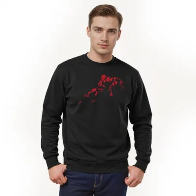 Marvel: Spider-man Marvel Spider-man Vintage Red Wraith Shadow Pose Sweatshirt In Black