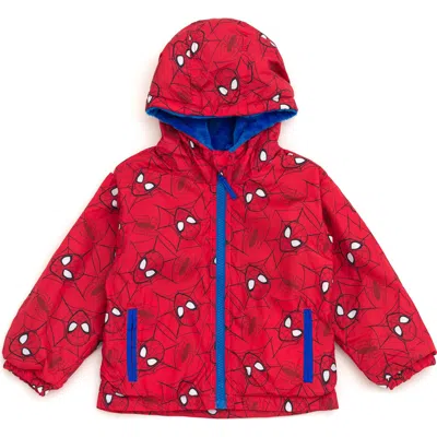 Marvel Kids'  Spider-man Zip-up Hooded Jacket In Red