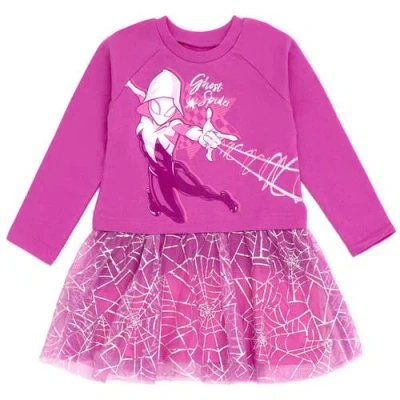 Marvel Kids'  Spider-verse Ghost-spider Cosplay Tutu Dress In Multi