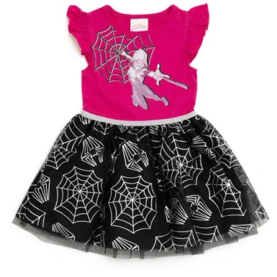 Marvel Kids'  Spider-verse Sleeveless Tutu Dress In Pink