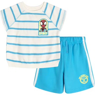 Marvel Kids'  Spidey And His Amazing Friends 2-piece T-shirt And Shorts Set In Blue