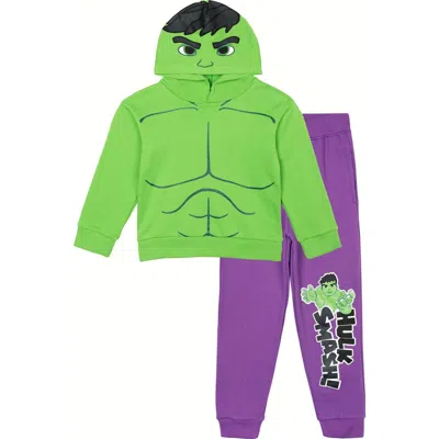 Marvel Kids'  Spidey And His Amazing Friends Fleece Hoodie And Pants Set In Green