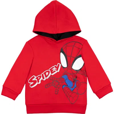 Marvel Kids'  Spidey And His Amazing Friends Fleece Hoodie In Minnie Red Plaid