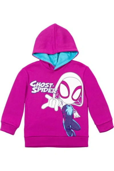 Marvel Kids'  Spidey And His Amazing Friends Ghost-spider Fleece Pullover Hoodie In Multi