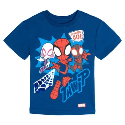 Marvel Kids'  Spidey And His Amazing Friends Sequin T-shirt In Blue
