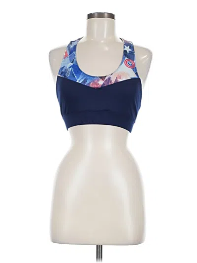 Pre-owned Marvel Tank Top Blue Halter Neckline Tops