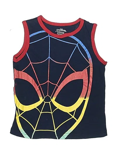 Pre-owned Marvel Kids' Tank Top Blue Strapless Neckline Tops