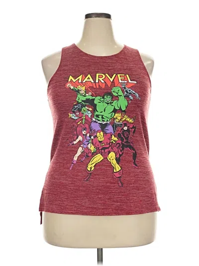Pre-owned Marvel Tank Top Red Halter Neckline Tops