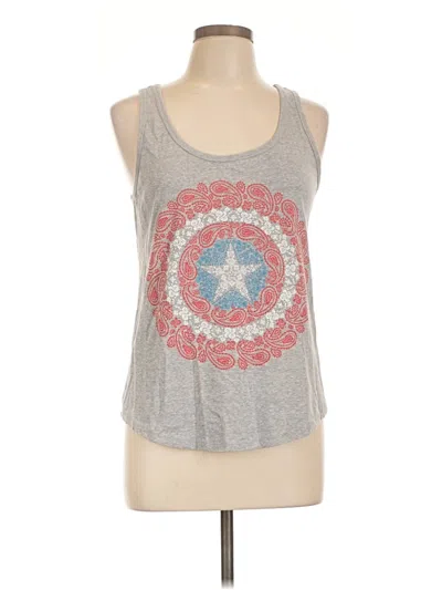 Pre-owned Marvel Tank Top Silver Strapless Neckline Tops