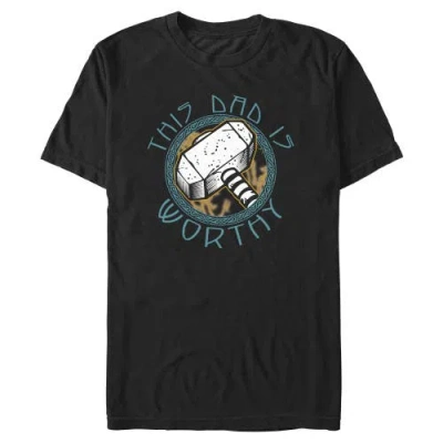 Marvel This Dad Is Worthy  Graphic T-shirt In Black