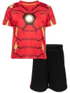 Marvel Kids'  T-shirt & Mesh Shorts Set In Red