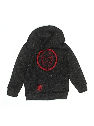 Pre-owned Marvel Kids' Zip Up Hoodie In Black