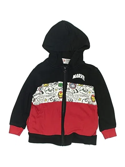 Pre-owned Marvel Kids' Zip Up Hoodie In Black