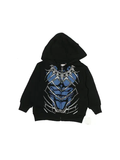 Pre-owned Marvel Kids' Zip Up Hoodie In Black