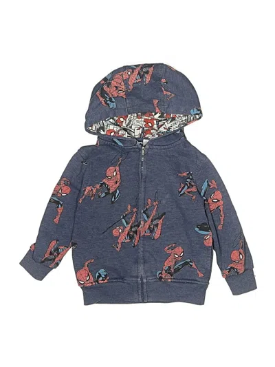 Pre-owned Marvel Kids' Zip Up Hoodie In Blue