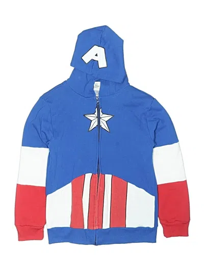 Pre-owned Marvel Kids' Zip Up Hoodie In Blue
