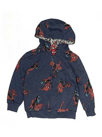 Pre-owned Marvel Kids' Zip Up Hoodie In Blue