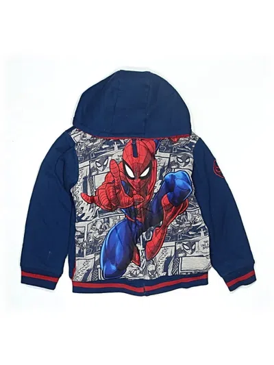 Pre-owned Marvel Kids' Zip Up Hoodie In Blue