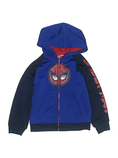 Pre-owned Marvel Kids' Zip Up Hoodie In Blue