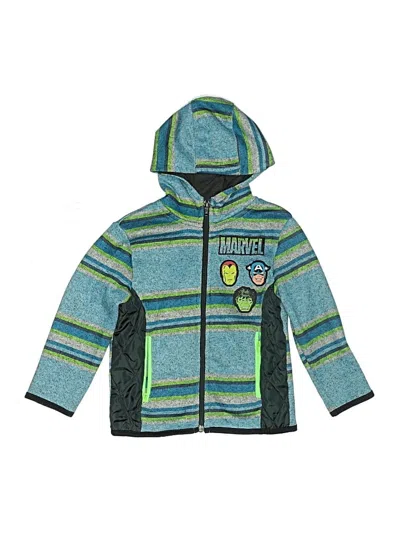 Pre-owned Marvel Kids' Zip Up Hoodie In Green