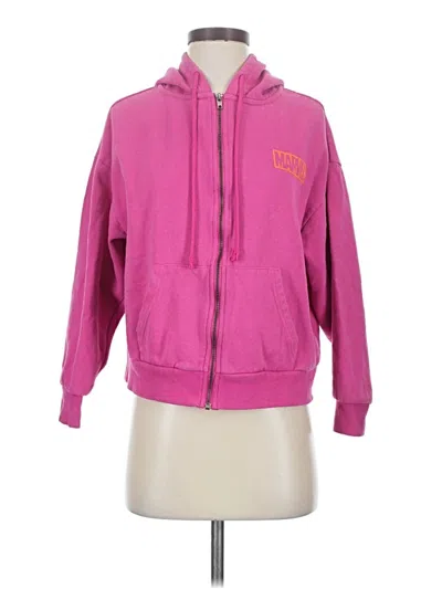 Pre-owned Marvel Zip Up Hoodie In Pink