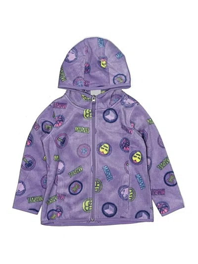 Pre-owned Marvel Kids' Zip Up Hoodie In Purple