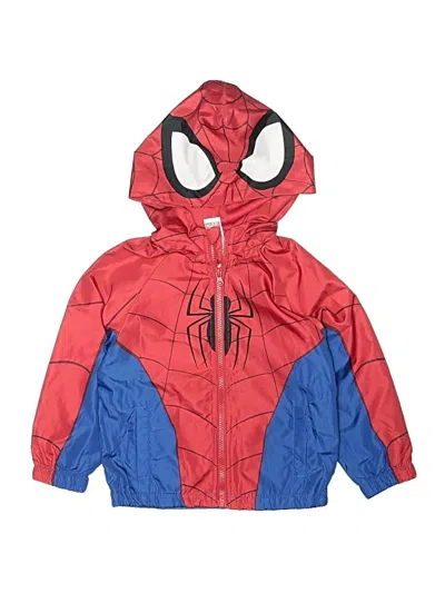 Pre-owned Marvel Kids' Zip Up Hoodie In Red