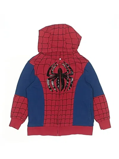 Pre-owned Marvel Kids' Zip Up Hoodie In Red