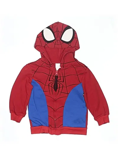 Pre-owned Marvel Kids' Zip Up Hoodie In Red