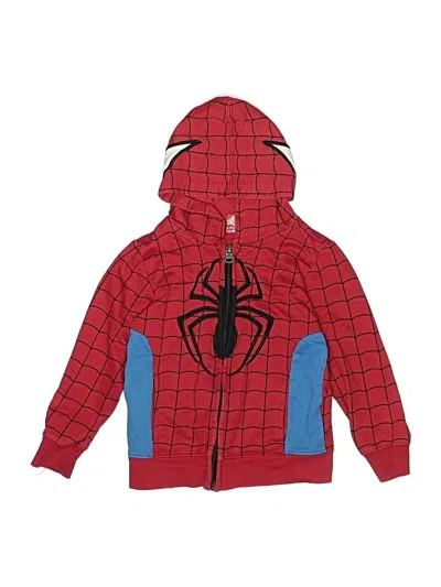 Pre-owned Marvel Kids' Zip Up Hoodie In Red