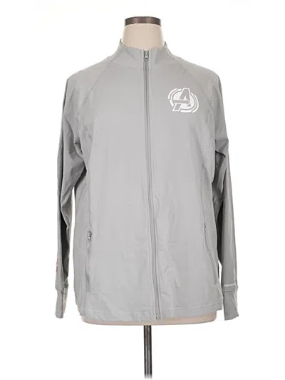 Pre-owned Marvel Zip Up Hoodie In Silver