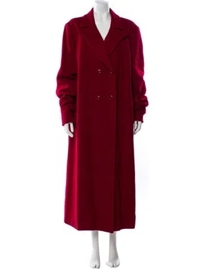 Pre-owned Marvin Richards Cashmere Coat In Red