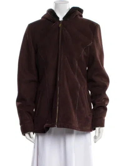 Pre-owned Marvin Richards Faux Fur Coat In Brown