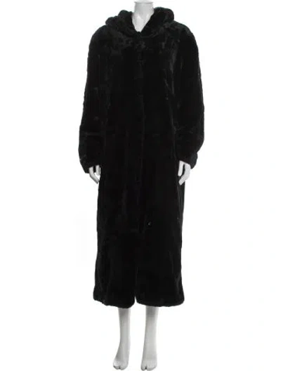 Pre-owned Marvin Richards Faux Fur Coat In Brown